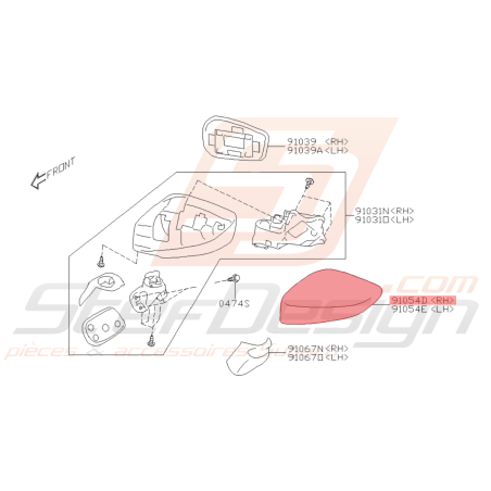 Coque de Rétroviseur Origine Subaru BRZ 2013 - 201941462