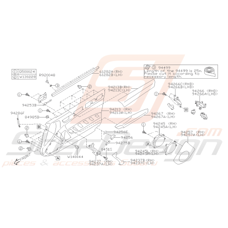 Schéma Garnitures de Portes Origine Subaru BRZ 2013 - 201941570