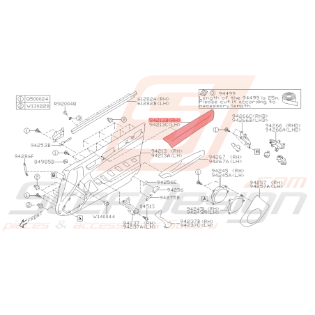 Garniture de Porte Avant Supérieur Origine Subaru BRZ 2013 - 201641577