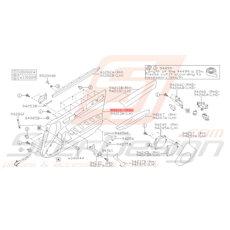 Garniture de Porte Avant Origine Subaru BRZ 2013 - 201941579