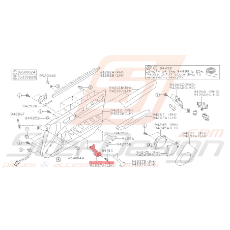 Poignée de Porte Avant Origine Subaru BRZ 2013 - 201941584