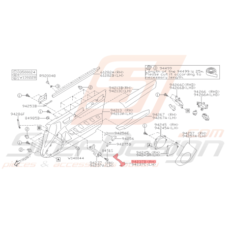 Couvercle de Poignée de Porte Avant Origine Subaru BRZ 2016 - 201941590
