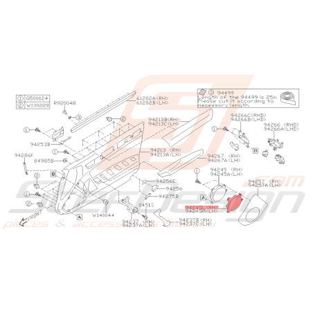 Bague Grille d'Haut-Parleur de Portière Avant Origine Subaru BRZ 2016 - 201941594