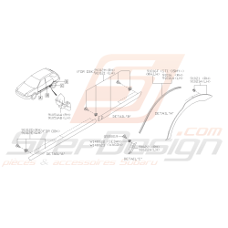 Schéma Protection Latérale Origine Subaru WRX STI 2001 - 2007