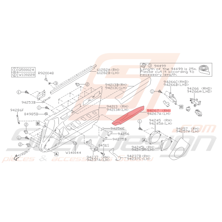 Accoudoir Porte Avant Origine Subaru BRZ 2013 - 201641634