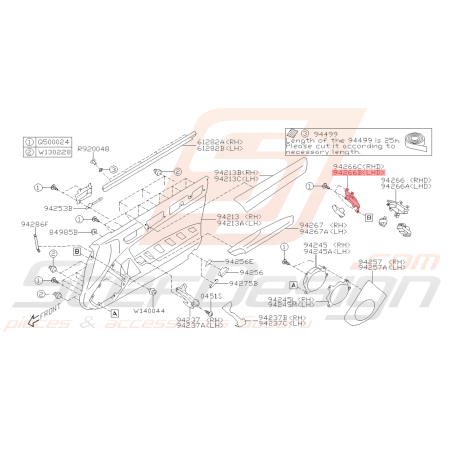 Couvercle Intérieur de Lève Vitre Origine Subaru BRZ 2013 - 201641637