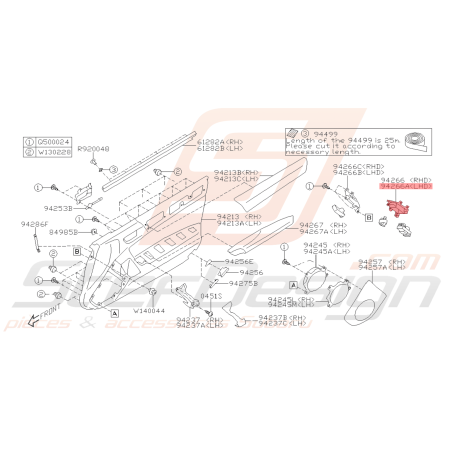 Couvercle Intérieur de Lève Vitre Origine Subaru BRZ 2013 - 201641645