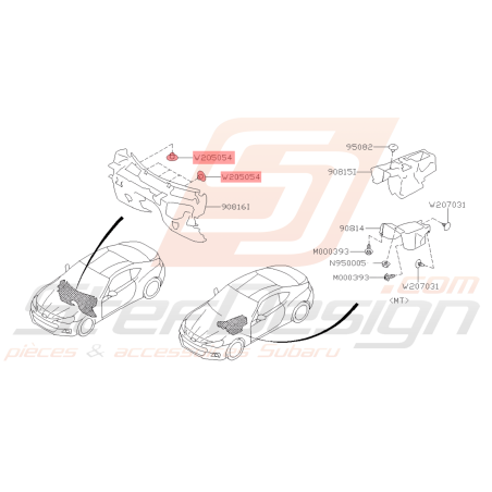 Agrafe Origine Subaru GT 1993 - 2000 WRX STI 2001 - 2007 BRZ 2013 - 201941658