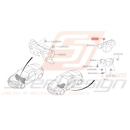 Clip de Moquette Origine Subaru BRZ 2013 - 201941660