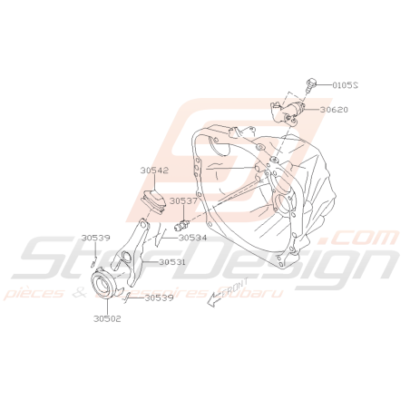 Schéma de Levier d'Embrayage Origine Subaru BRZ 2013 - 201941671