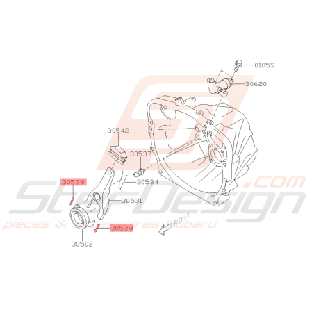Agrafe de butée d’embrayage impreza 2.0l RS atmo et legacy -toyota gt86 -BRZ41672
