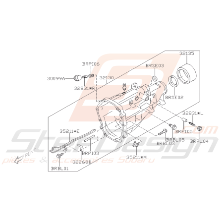 Schéma Extension Boite de Vitesse Origine Subaru BRZ 2013 - 201941695