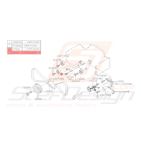 Vis fixation tuyaux Modine Subaru GT 93-00 WRX STI 01-20/05/09 BRZ 13 FORESTER 05-0741701