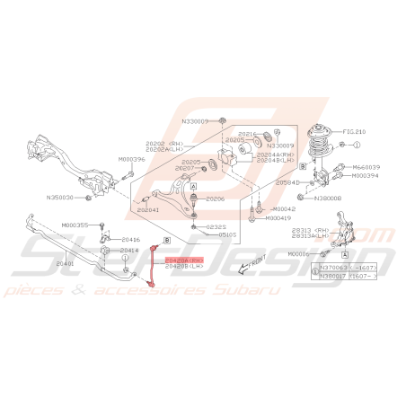 Biellette de Barre Stabilisatrice Avant Origine Subaru LEGACY 201541702