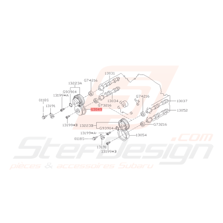 Poulie AAC Échappement Droit Origine Subaru GT 99-00 WRX 01-10 STI 01-07 FORESTER 97-02/05-0741740