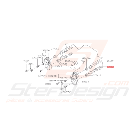 Arbre à cames échappement Origine Subaru WRX 06-10 STI 06-07 Forester 05-0741745