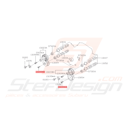 Vis de poulie AAC sans came variable GT 99-00 WRX 01-11 STI 01-07 FORESTER 97-02/05-0741750