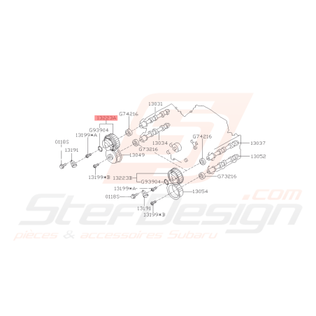 Poulie AAC admission droite Origine Subaru STI 01-16 WRX 06-10 FORESTER 05-0741751