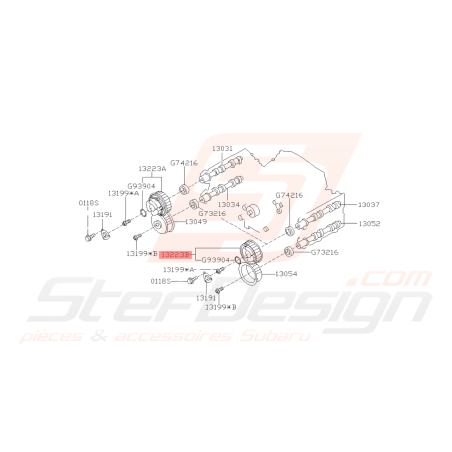 Poulie AAC admission gauche Origine Subaru STI 01-16 WRX 06-10 FORESTER 05-0741752