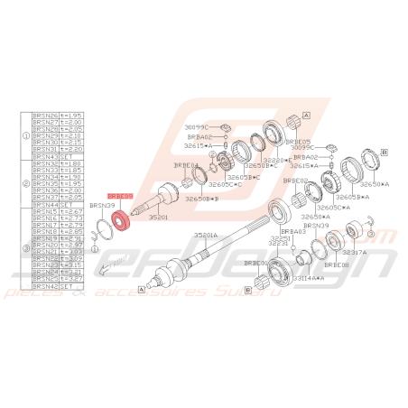 Roulement Origine Subaru BRZ 2013 - 201941758