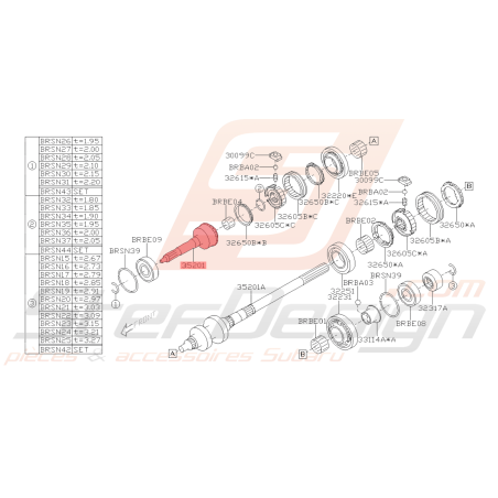 Arbre d'Entrée Origine Subaru BRZ 2013 - 201941759