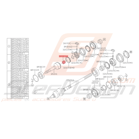 Roulement Origine Subaru BRZ 2013 - 201941761
