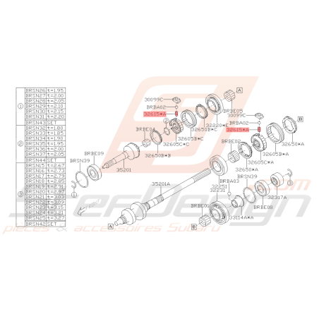 Ressort de Synchronisateur Origine Subaru BRZ 2013 - 201941771