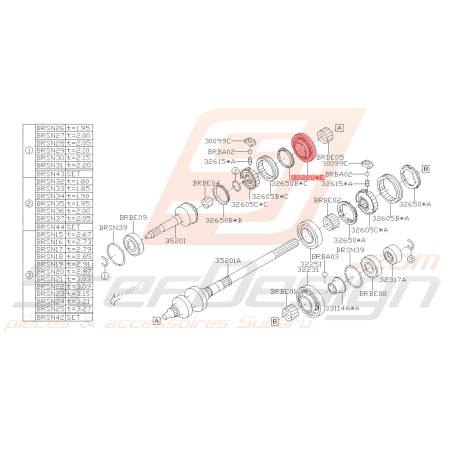 Engrenage Arrière Origine Subaru BRZ 2013 - 201941775