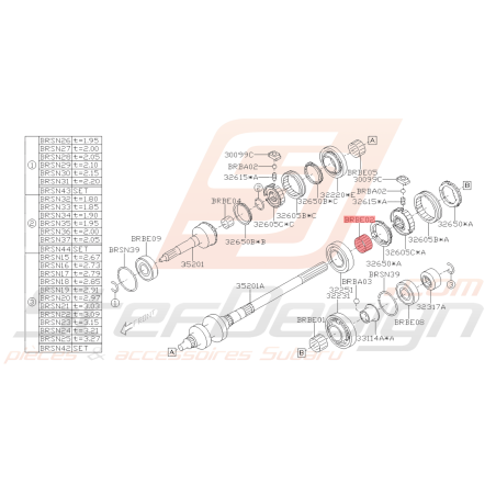Roulement Origine Subaru BRZ 2013 - 201941778
