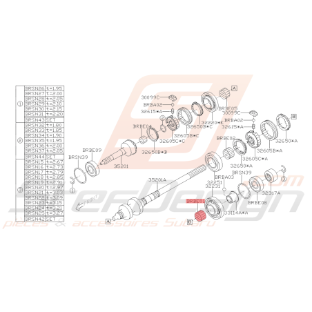 Roulement Origine Subaru BRZ 2013 - 201941779