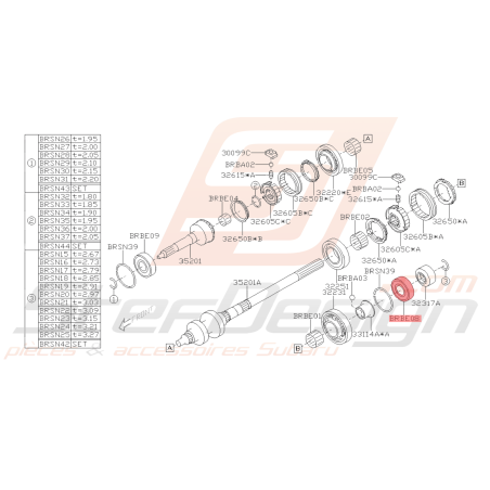 Roulement Origine Subaru BRZ 2013 - 201941786