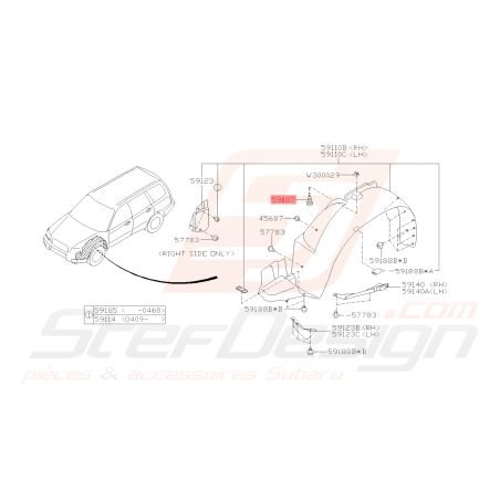 Vis Origine Subaru STI 01-05 WRX 01-05/08-11 Forester 97-02/05-0741787