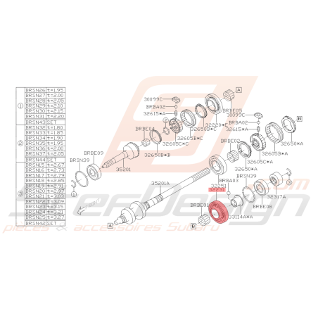 Pignon de 1ère vitesse Origine Subaru BRZ 2013 - 201941791