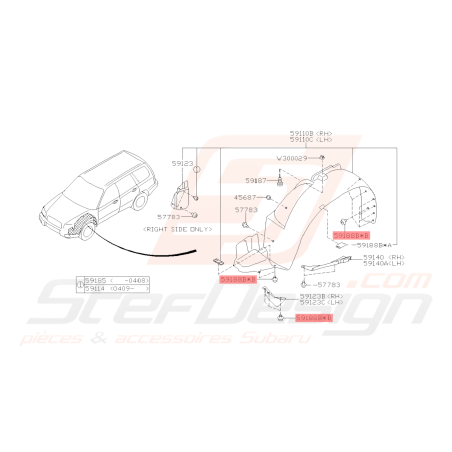 Clips Pare-choc et Passage de Roue Origine Subaru41792