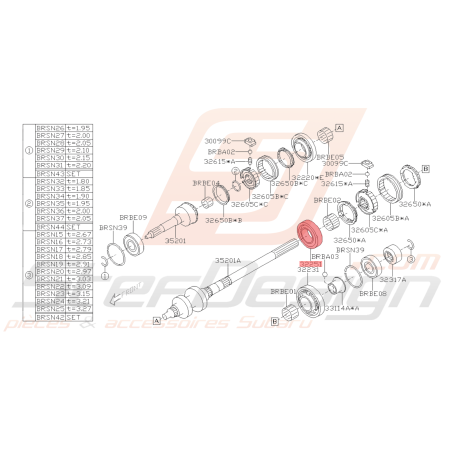Pignon de 2ème vitesse Origine Subaru BRZ 2013 - 201941793