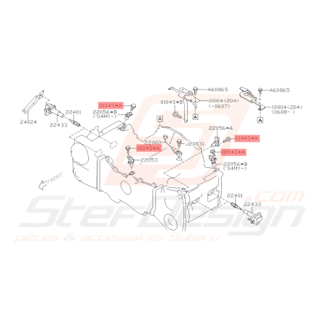 Vis fixation tuyaux Modine Subaru GT 93-00 WRX STI 01-20/05/09 WRX DIESEL 08-12 BRZ 13 FORESTER 05-1241798