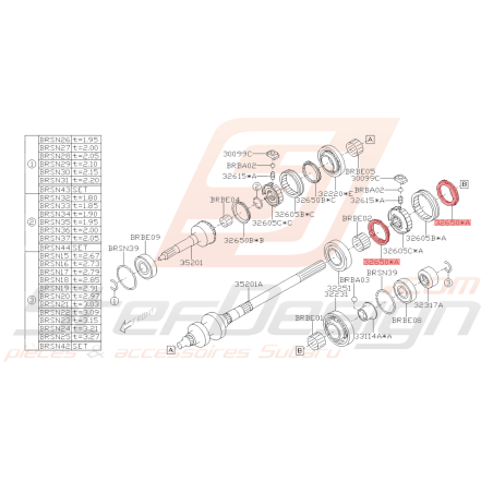 Synchro de 2eme pour Subaru BRZ et GT86 phase 141800