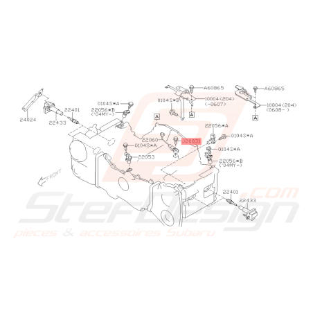 Vis origine Subaru GT WRX STI FORESTER41809