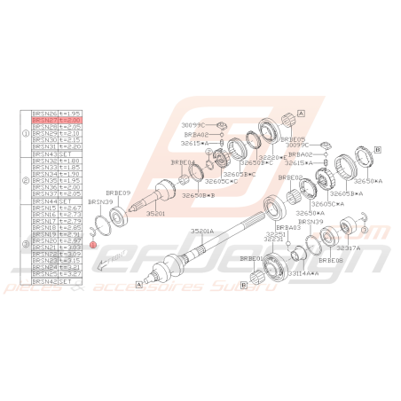 Anneau Elastique Origine Subaru BRZ 2013 - 201941811