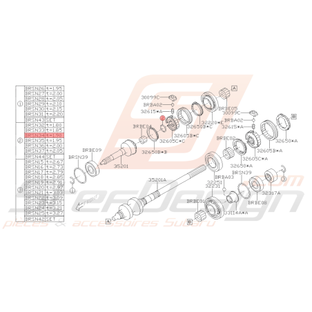Anneau Elastique Origine Subaru BRZ 2013 - 201941818