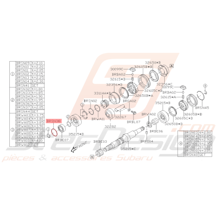 Anneau Elastique Origine Subaru BRZ 2013 - 201941853