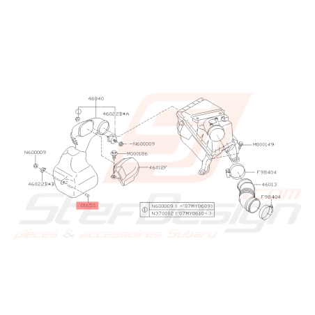 Boulon conduit D'air Origine Subaru Forester Turbo 2005 - 200741861