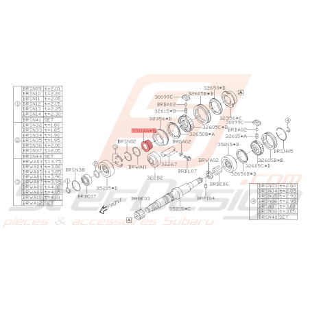 Entretoise de Roulement Origine Subaru BRZ 2013 - 201941865