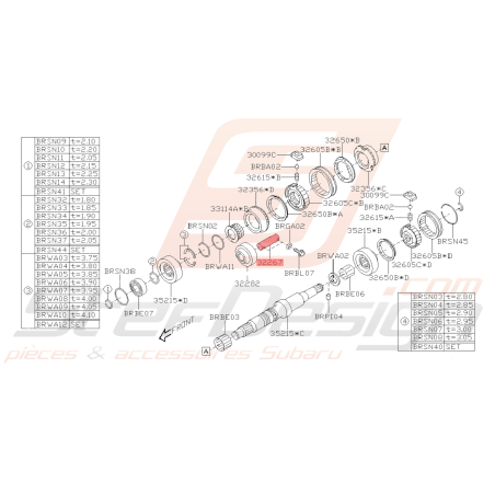 Axe de Poulie Intermédiaire Arrière Origine Subaru BRZ 2013 - 201941868