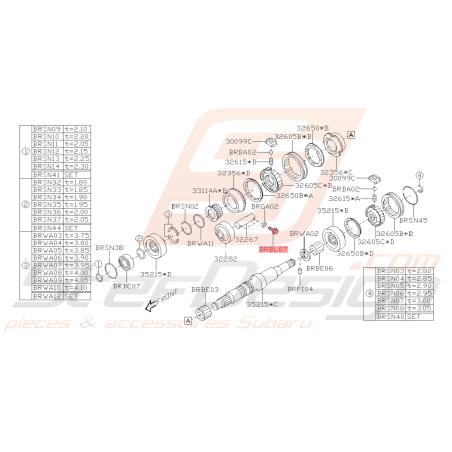 Boulon Origine Subaru BRZ 2013 - 201941869