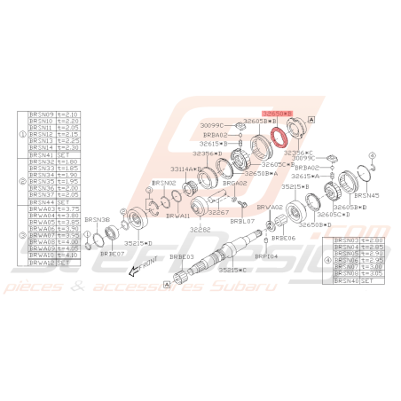 Jeu de Synchroniseur Origine Subaru BRZ 2013 - 201941882