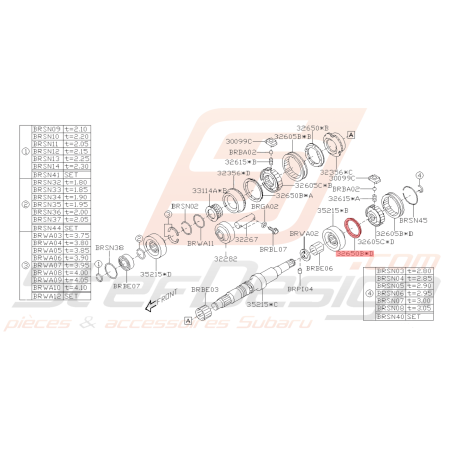 Bague de Synchroniseur Origine Subaru BRZ 2013 - 201941897