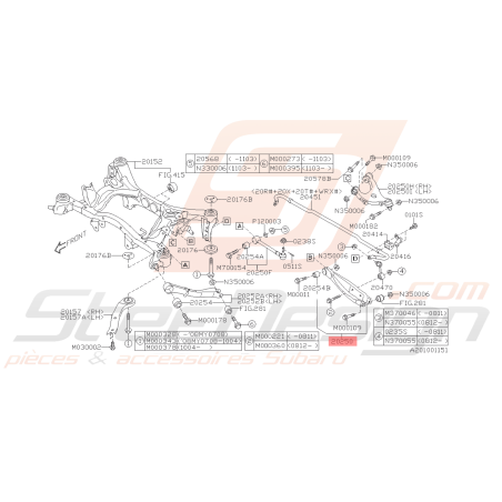 Tirant Arrière inférieur Adaptable Subaru BRZ WRX STI FORESTER41953