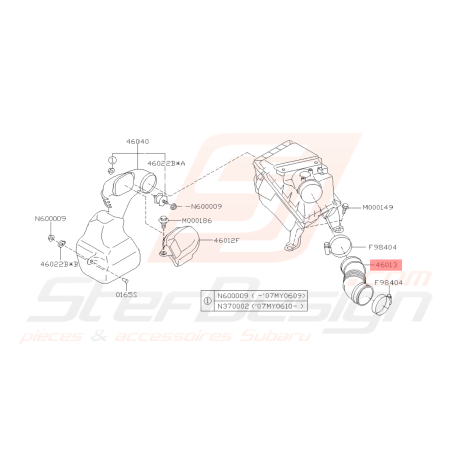 Durite Admission Air Origine Subaru FORESTER Turbo 05-0741957