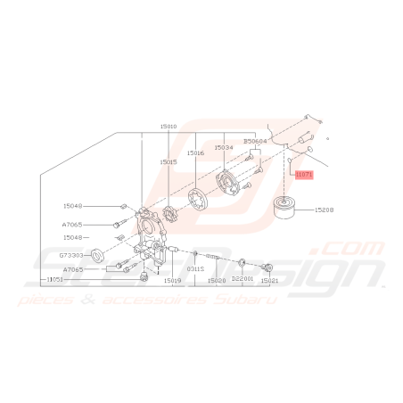 Joint torique pompe à huile intérieur origine Subaru GT WRX STI FORESTER Turbo41970